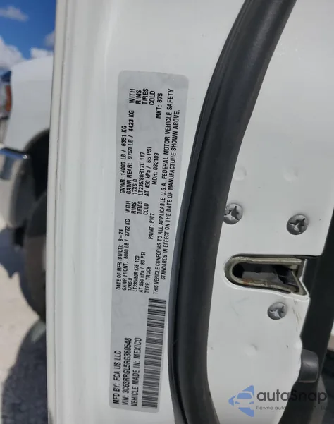 2024 Ram 3500 Tradesman from USA, damaged, VIN 3C63RRGL5RG360548